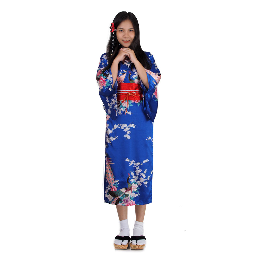 Suki Blue Japanese Kimono Costume for Girls Princess of Asia Suki Blue Japanese Kimono Costume for Girls Princess of Asia