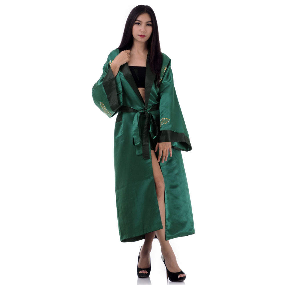 Emerald Dragon Reversible Kimono Robe for Women Princess of Asia Emerald Dragon Reversible Kimono Robe for Women Princess of Asia