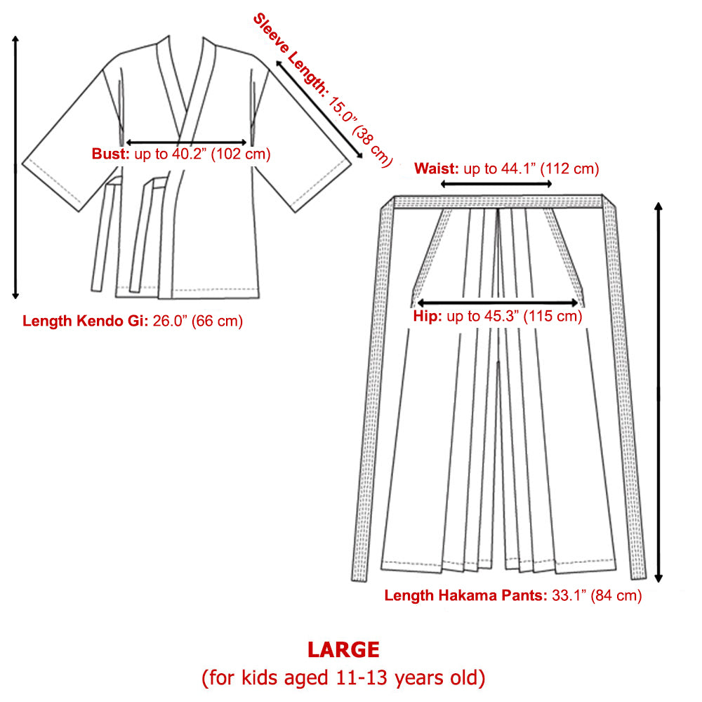 Japanese Kids Samurai Kimono Hakama Costume Akai Kensei