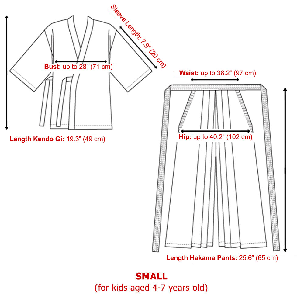 Japanese Kids Samurai Kimono Hakama Costume Akai Kensei