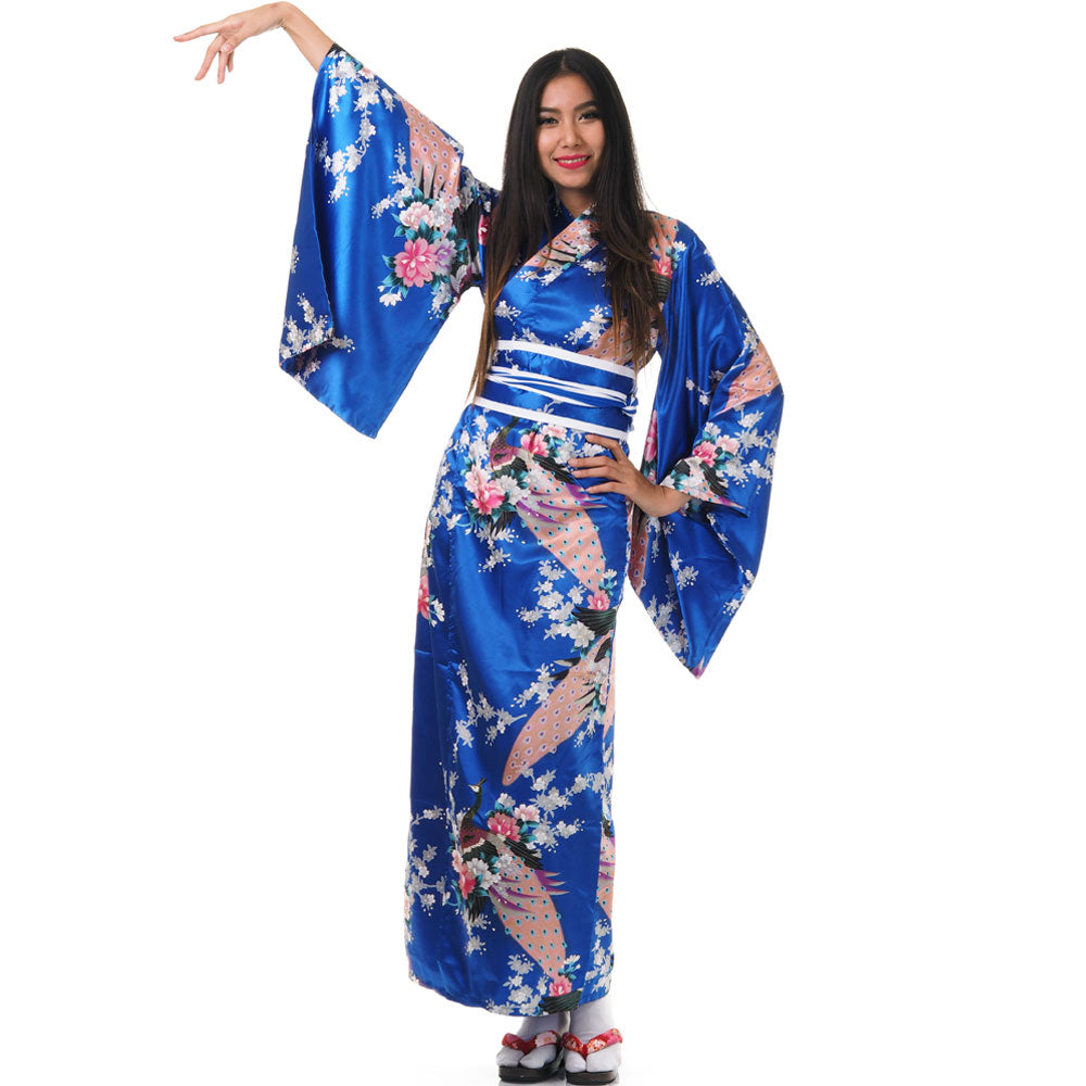 blue japanese kimono dress Blue Wave Samurai Kimono Set XL