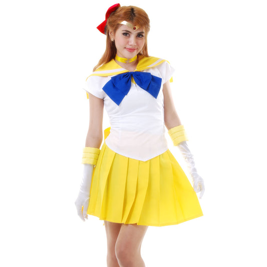 Japanese School Uniform Sailor Venus Cosplay Costume