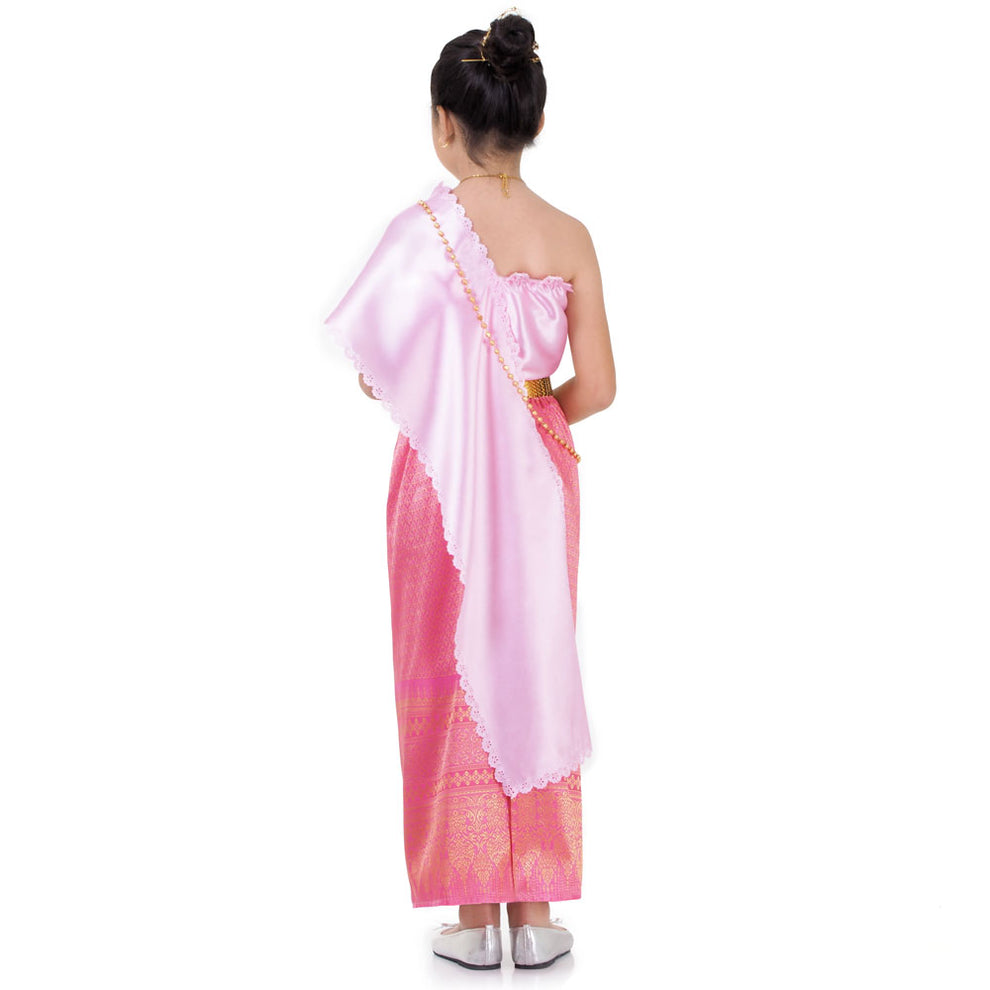 Traditional Pink Princess Chut Thai Girls Dress – Princess of Asia
